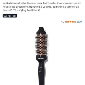 amika blowout babe thermal ionic hairbrush